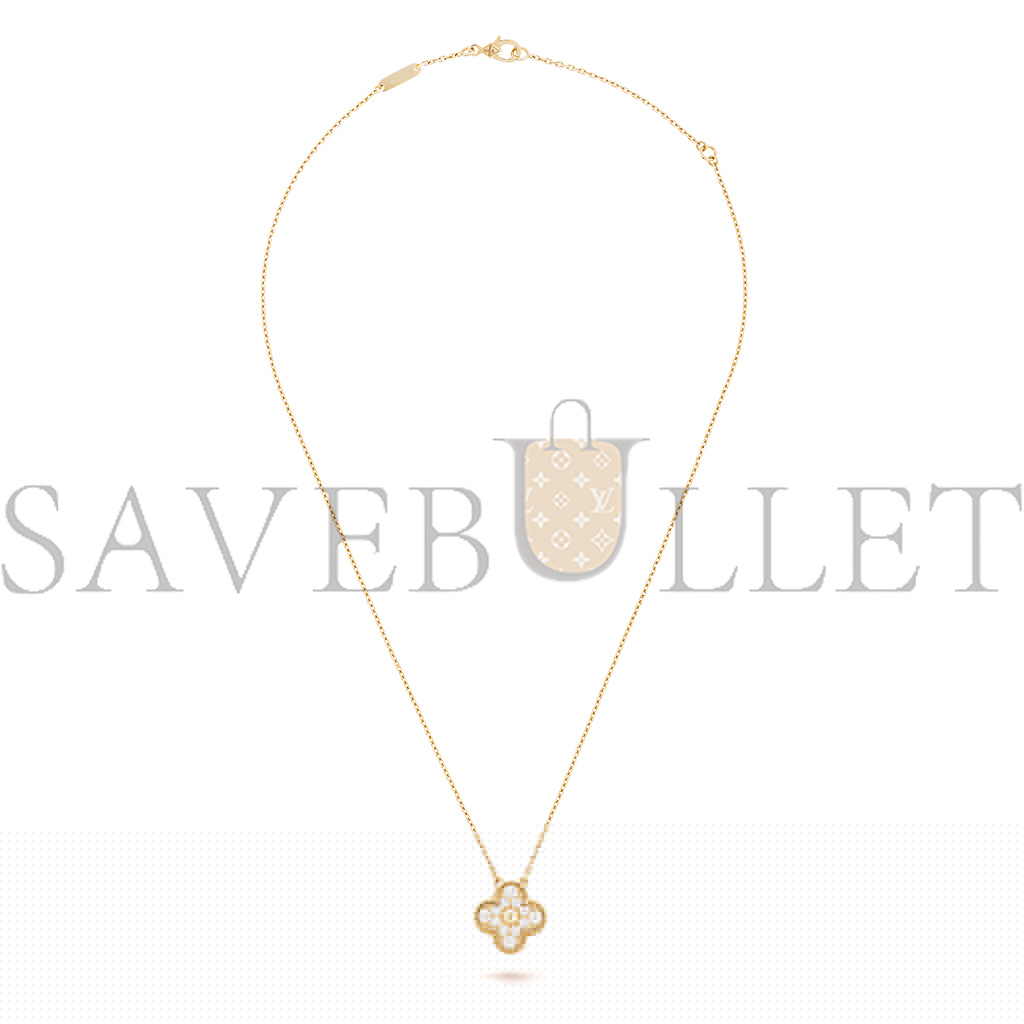 v*n cl*f arpels vintage alhambra pendant - yellow gold, Di*m*nd vcara45300
